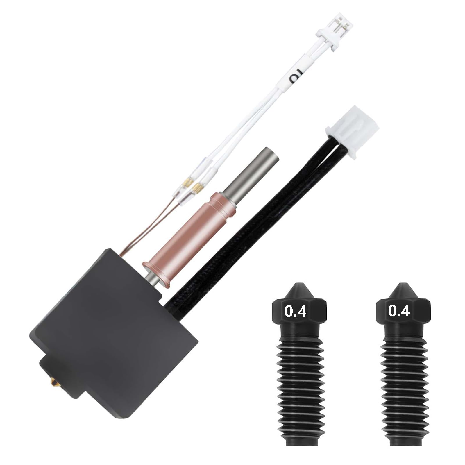 5 Ugelli 0.4mm + Calzini Silicone Per Anycubic Kobra 3 - Ricambi Per