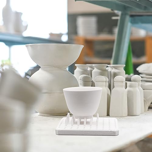 Miniatura 7 de Almohadilla refractaria de cerámica, 96 puntos, barra de agujero, horno de cerámica, almohadilla de soporte refractario de cerámica de alta