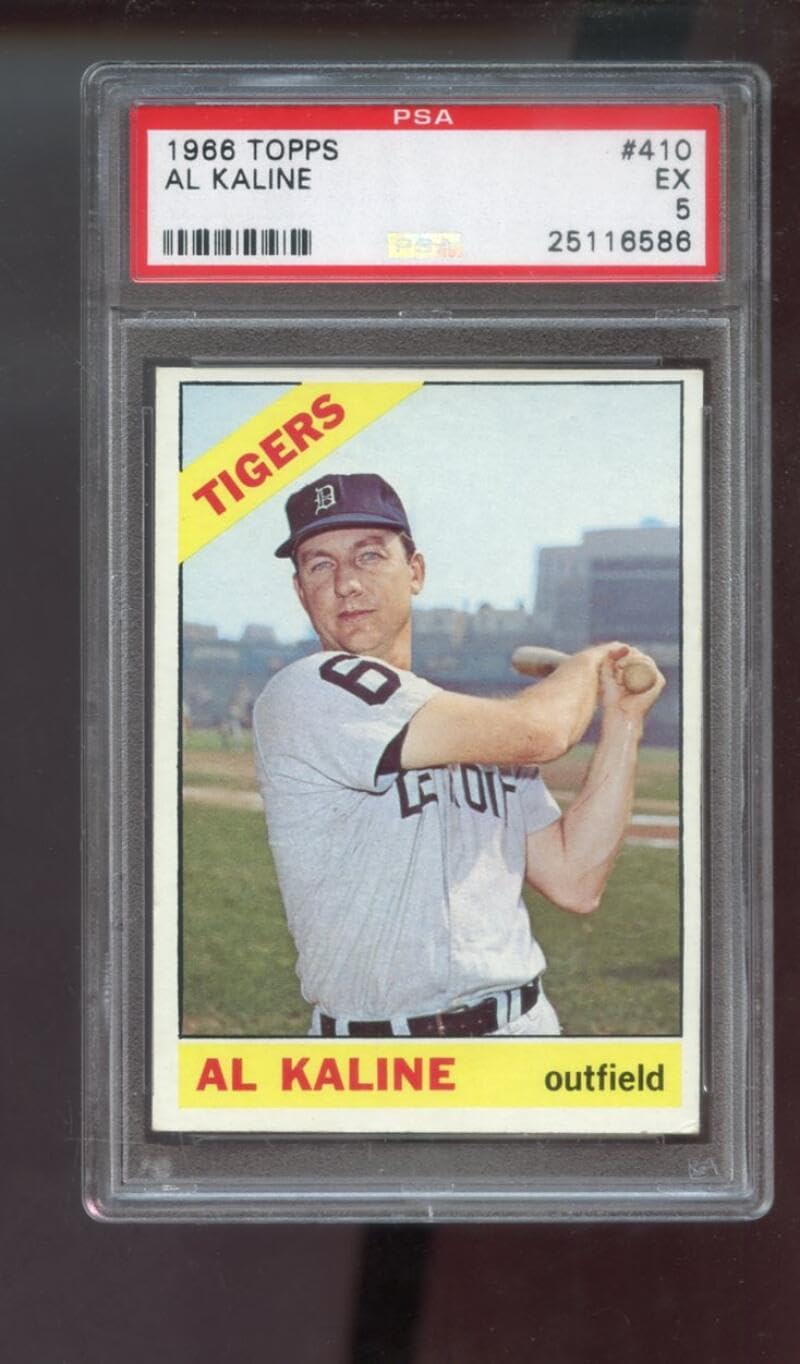 1966 Topps #410 Al Kaline PSA 5 Graded Baseball Card MLB Detroit Tigers
