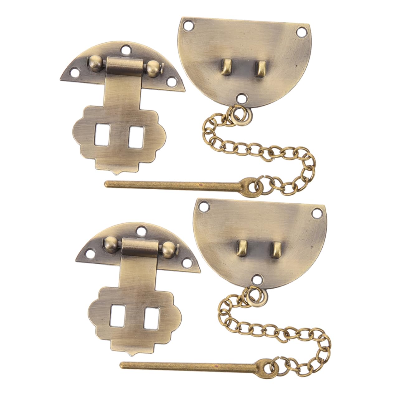 HOLIDYOYO 2pcs Vintage Jewelry Box Latch Locks Metal Clasp Buckle for DIY Box Making