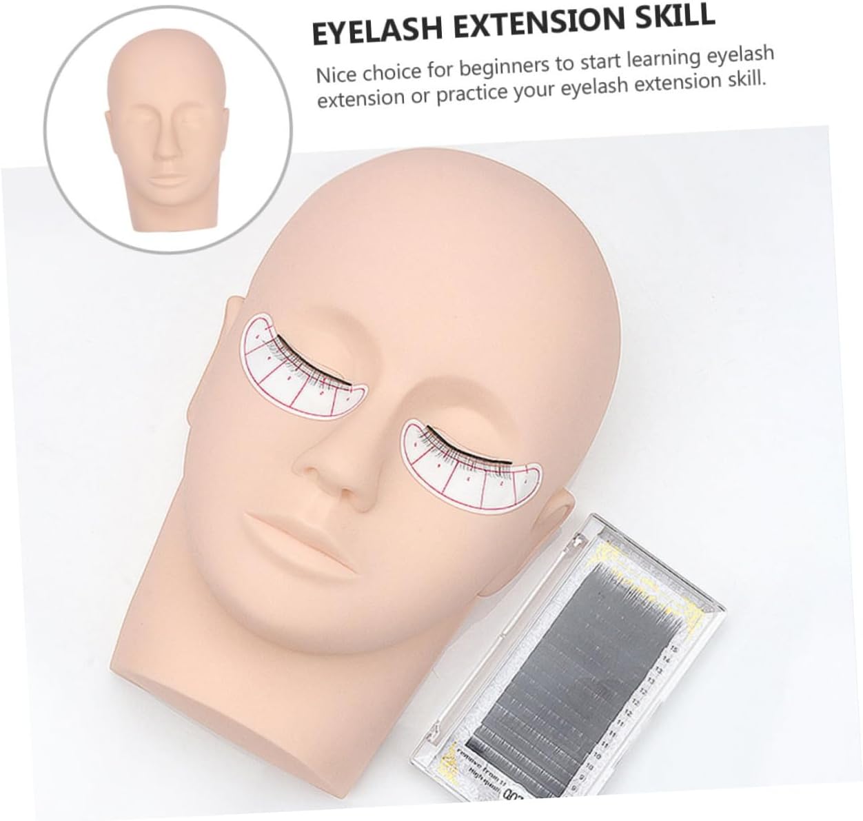Silicone Makeup Mannequin Head Lash Training Tool Eyelash Extension Practice Head