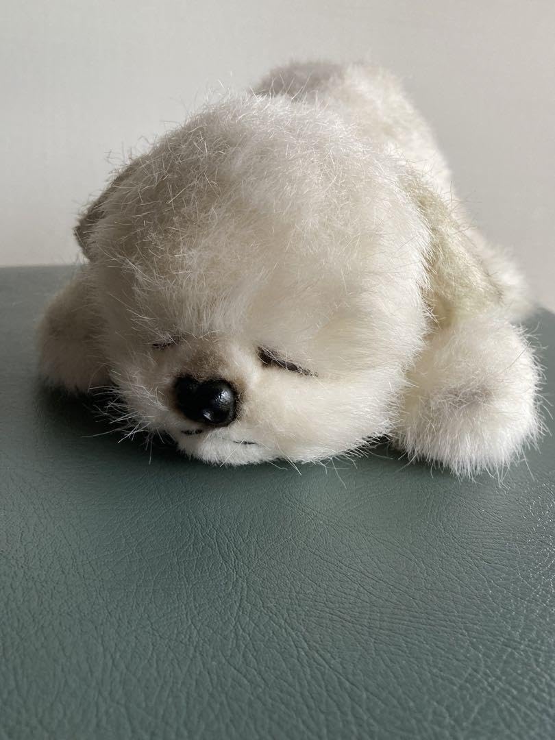 Amazon.co.jp: ＃白くてかわいい リーベ社 レトロぬいぐるみ犬 : おもちゃ