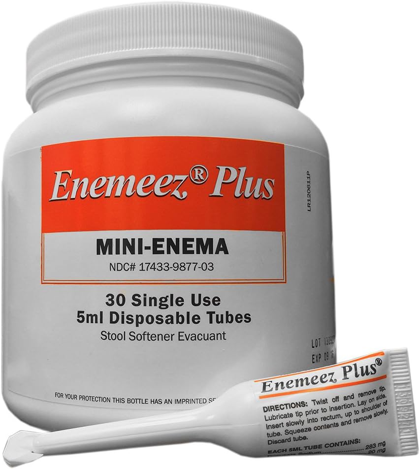 Enemeez Plus Enemeez Plus Mini-Enema, 30 Count, Clear, 0.16 Fl Oz (Pack of 30), 5.1 Fl Oz