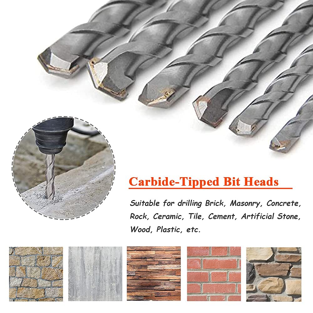 SDS Plus Lot De 3 Forets Pour Marteau Perforateur 3/16 Po X 6 Po