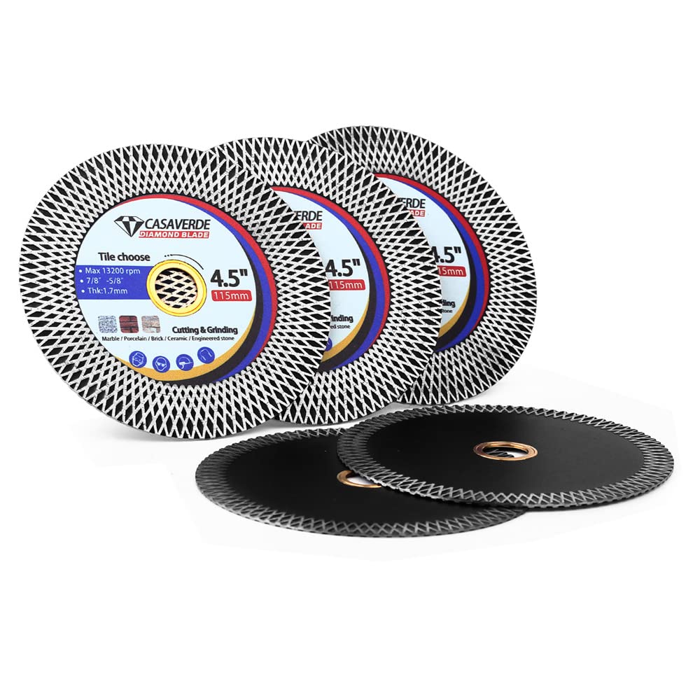 5Pc/Lot 4.5" Super Tile Blade Diamond Cutting Blade for Cutting and Grinding Granite Marble Porcelain Tile