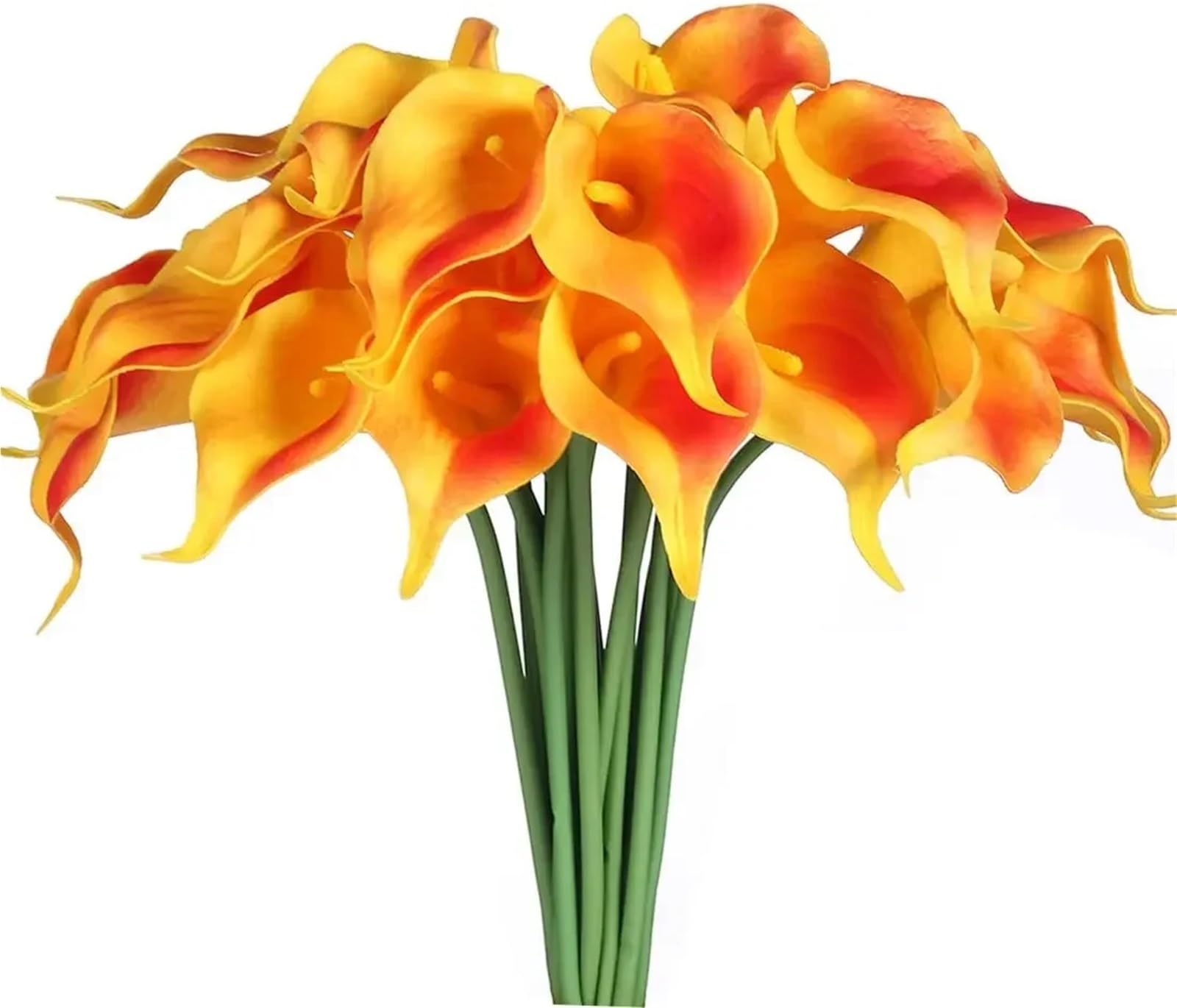 LuoAXINN Artificial Flower Branches Artificial Calla Lily Fake White Flowers, Wedding Bouquet, Real Touch Flower for Bride, Home, Blue, 20Pcs(Color5)
