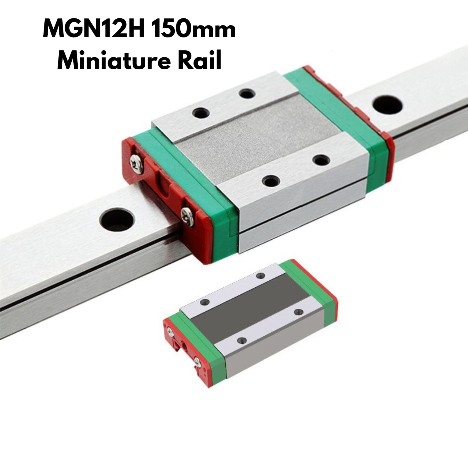 Riel Deslizante en Miniatura MGN12H 150mm Guía Lineal de Acero Inoxidable para Impresora 3D CNC