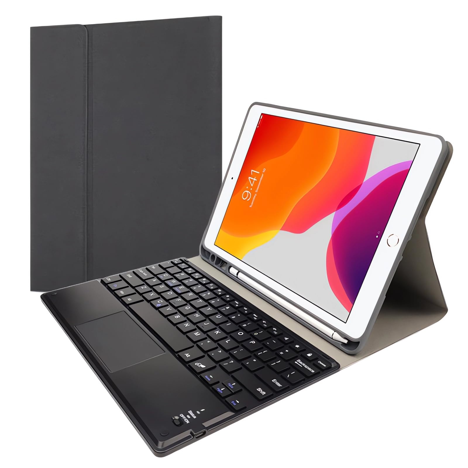 Custodia Tastiera Touch per iPad PRO 12.9", Cover TPU Porta Penna,