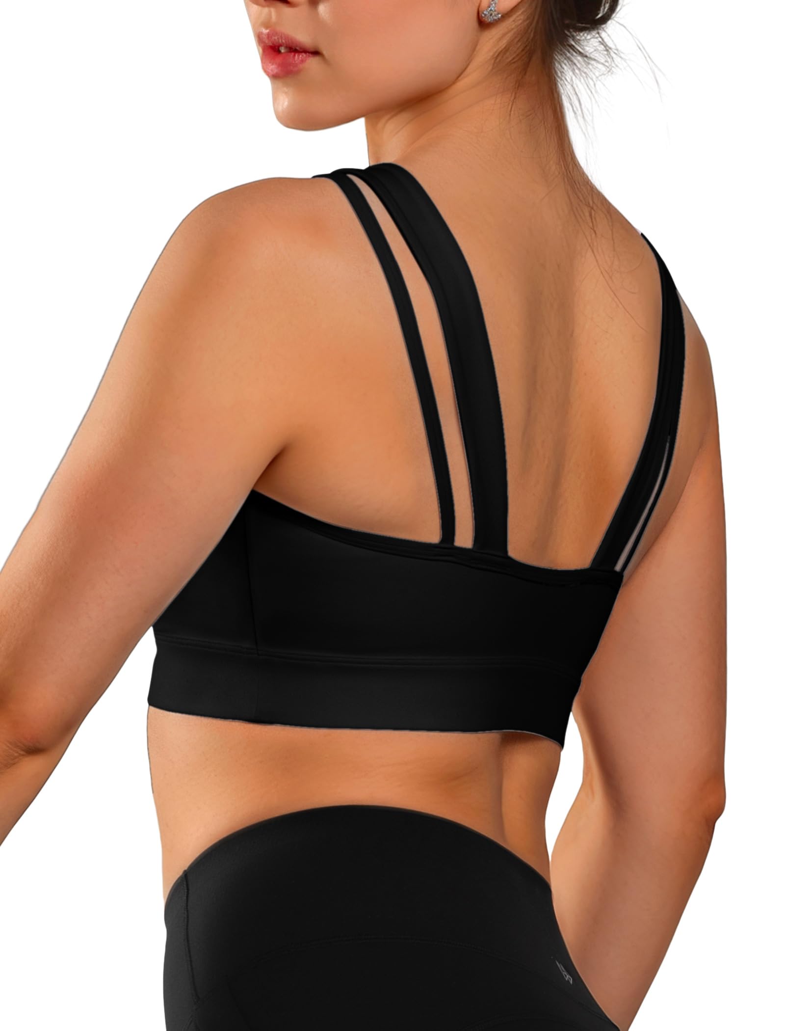 Yvette Brasier deportivo para yoga, serie tallado, tirantes delgados, acolchado, transpirable, para entrenamiento, brasier deportivo para mujer
