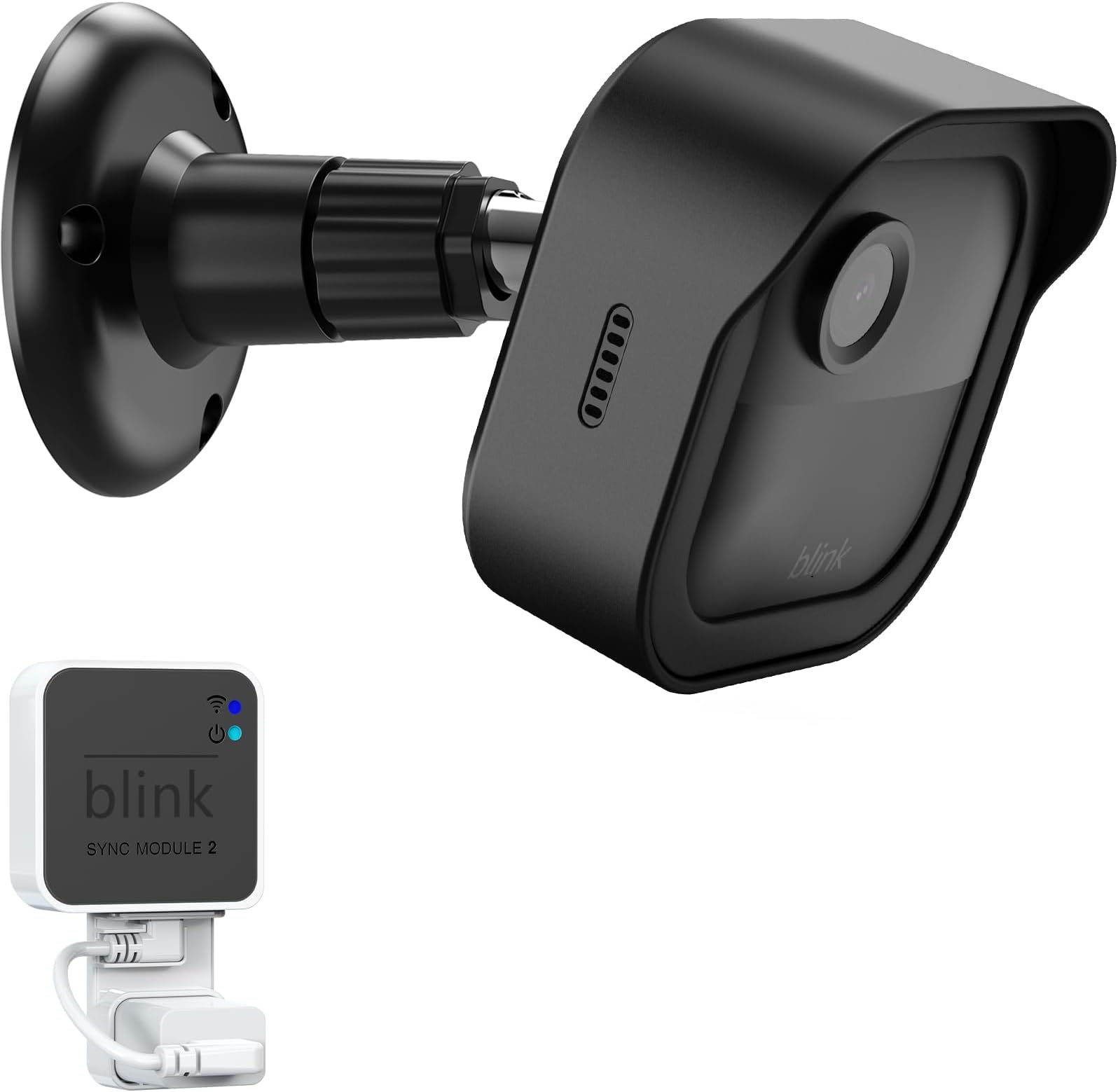 Blink Outdoor 4 (4th Gen) Wall Mount, Weatherproof Protective Cover and 360 Degree Adjustable Mount with Blink Sync Module Mount for Outdoor Indoor Security Camera (Black, 1 Pack)