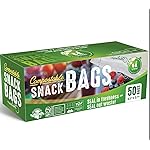 UNNI Compostable Snack Bags, Resealable Compostable Food Storage Bags, 500 Count, 6.5 x 3.7 inches, Earth Friendly Highest ASTM D6400, US BPI, CMA & Europe OK Compost Certified, San Francisco
