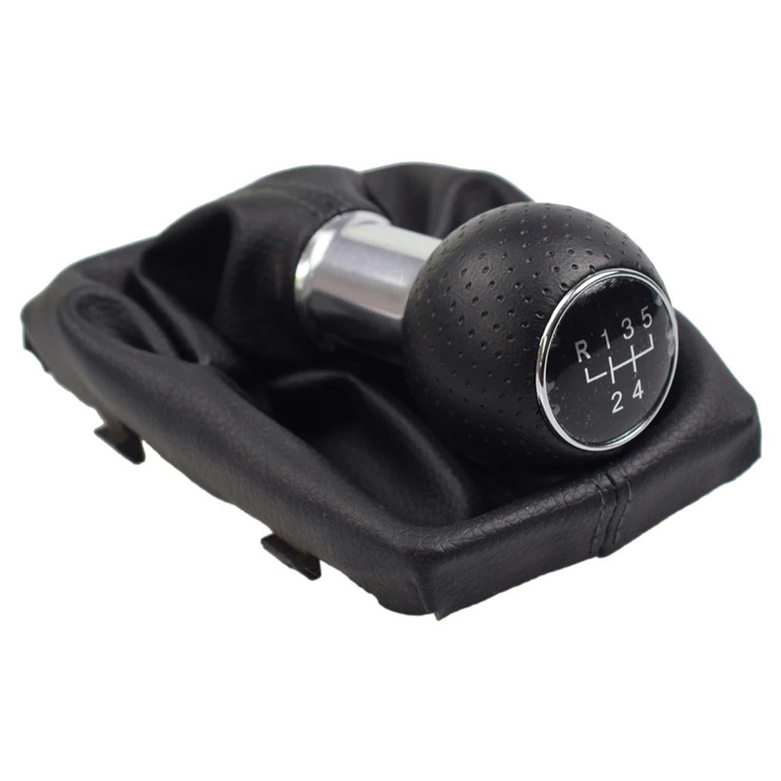 DUFWEHR Shifter Knob for for A4 8E B6 B7 2000-2008 Manual 5 6 Speed Car Gear Shift Shifter Knob Lever Handle Head with Leather Dust-Proof Cover