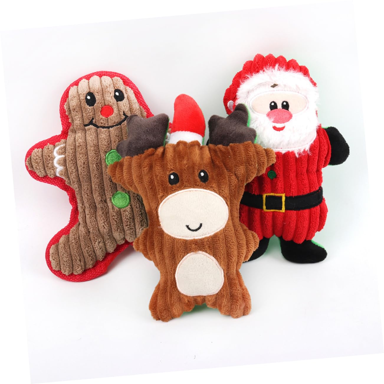 Toddmomy 6piezas Juguetes De Sonido De Ciervo De Peluche para Mascotas Juguetes De Masticar y Jugar Diseño Navideño Varios Estilos para Perros y Gatos