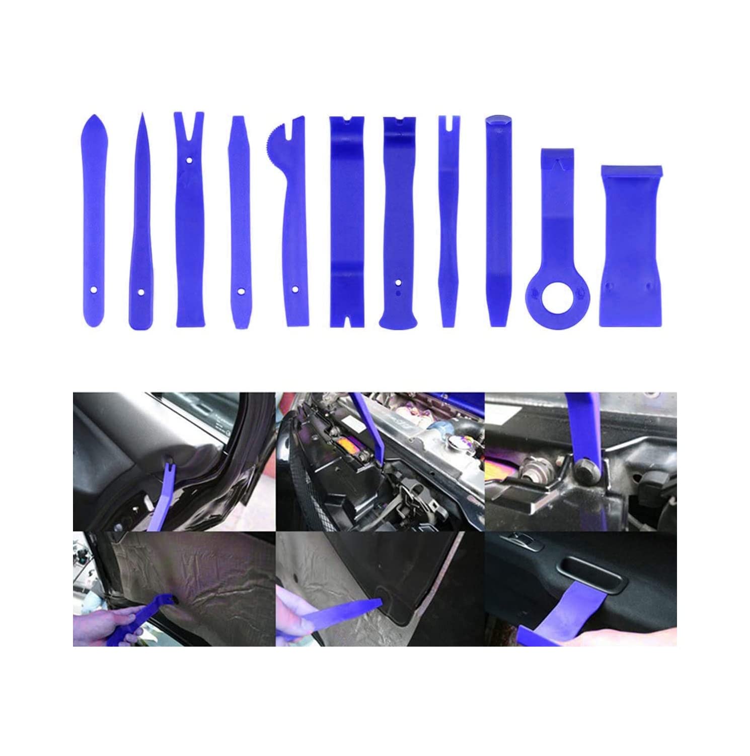 Autojack 19 Piece Upholstery Car Trim Remover Tool Kit Car Door Panel Pry Dash Audio Console Radio Removal Tool Installation Removals - Image 4