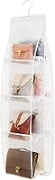 Vista 35 de AARAINBOW 1 Pack Hanging Handbag Purse Organizer for Closet, Hand Bag Organizer Holder 8 Pockets, Space Saving Wardrobe Purse Storage Organizer for