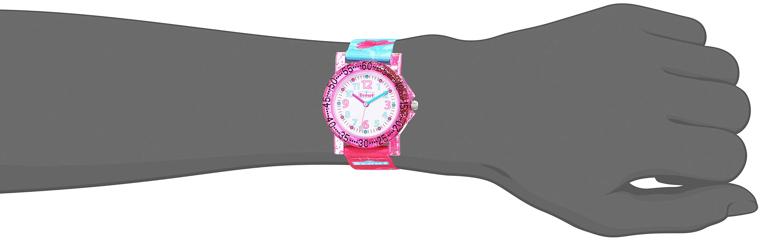Scout Uhren Mädchen Analog Quarz Uhr mit Textilband Armband 1