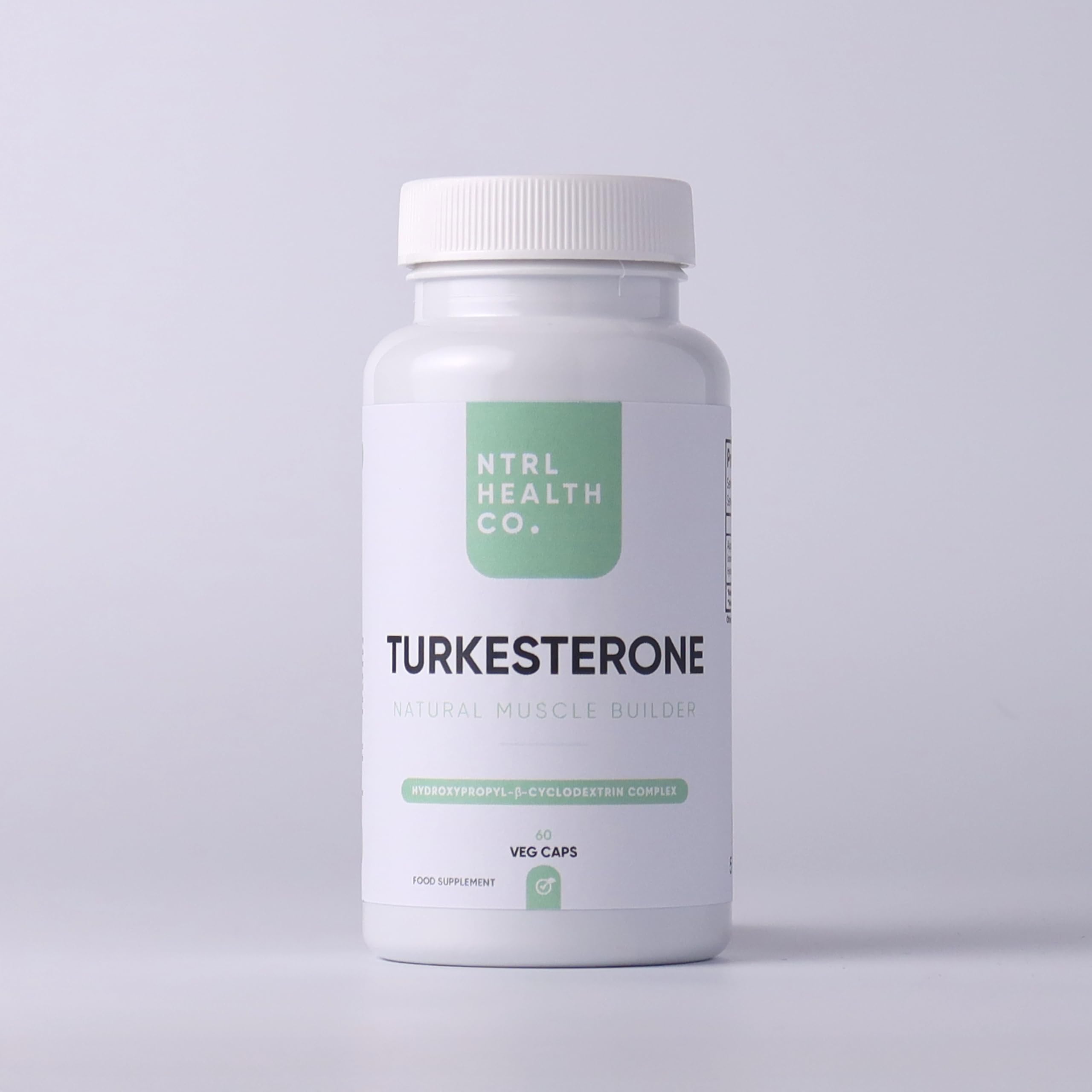 Turkesterone 500mg, Ajuga Turkestancia Extract for Natural Muscle Growth, 60 Vegetarian Capsules - Made in The UK
