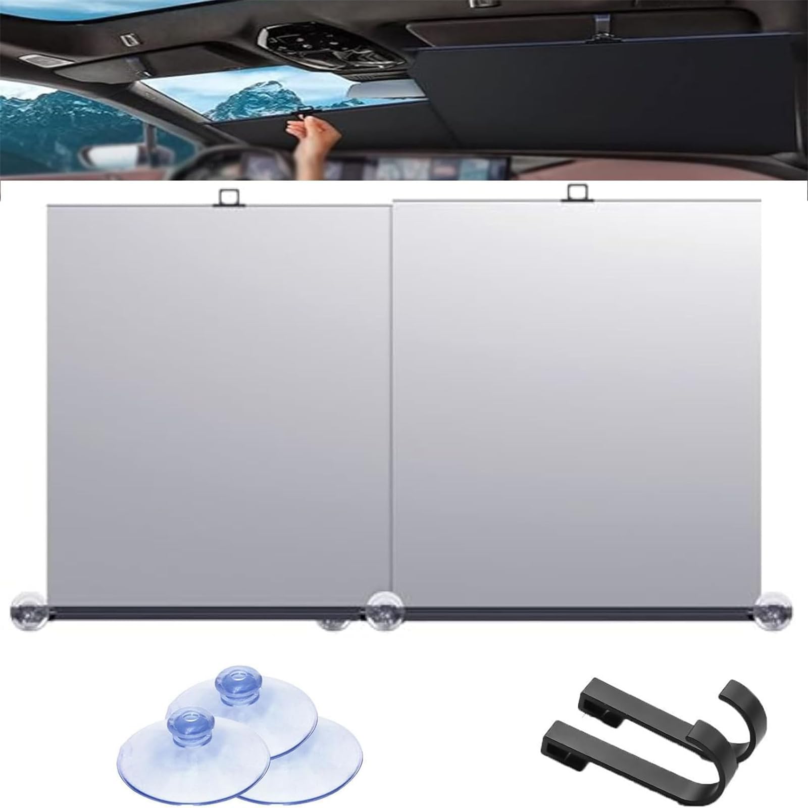 Automatic Retractable Car Sunshade,2024 New Retractable Sunshade for Car Windshield,Car Side/Front Glass Foldable Sunshade,Car Sunscreen Is Suitable for Various Models (A-1Set)