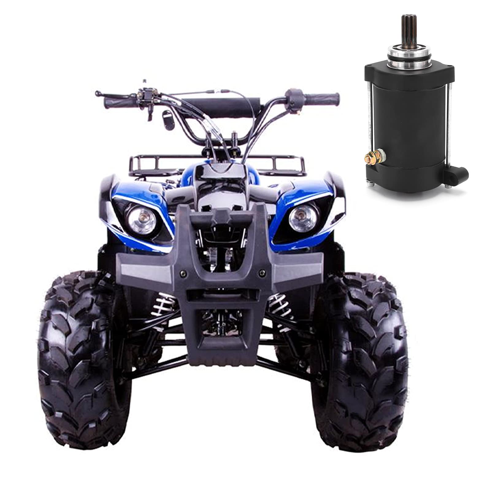 Akozon Motor de arranque, 0600-091100 Reemplazo del motor de arranque de 9 dientes para CF MOTO ATV X6 Terralander 625