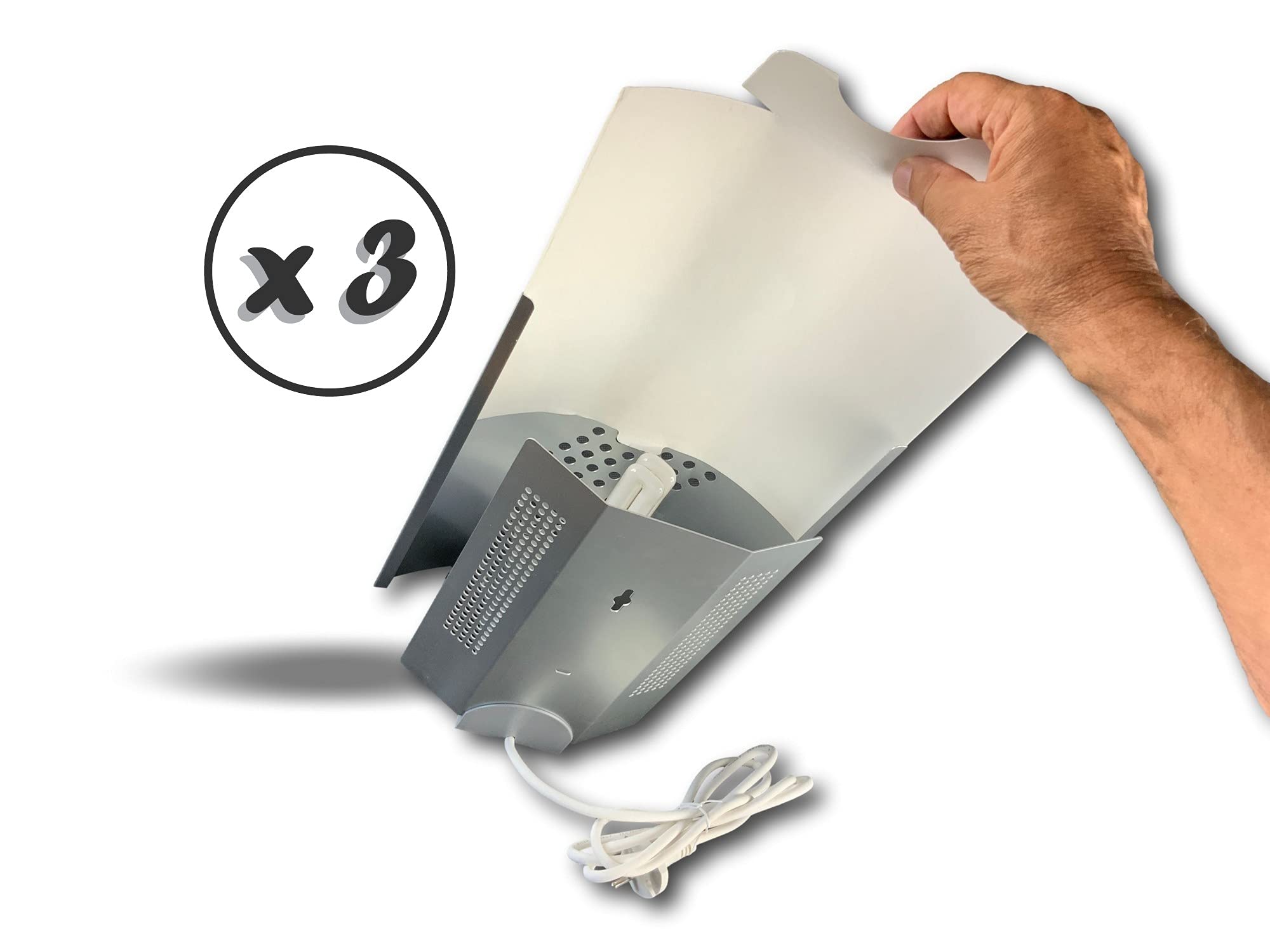 Kibros Lot 3 désinsectiseurs UV 6 recharges adhésives Planches collantes