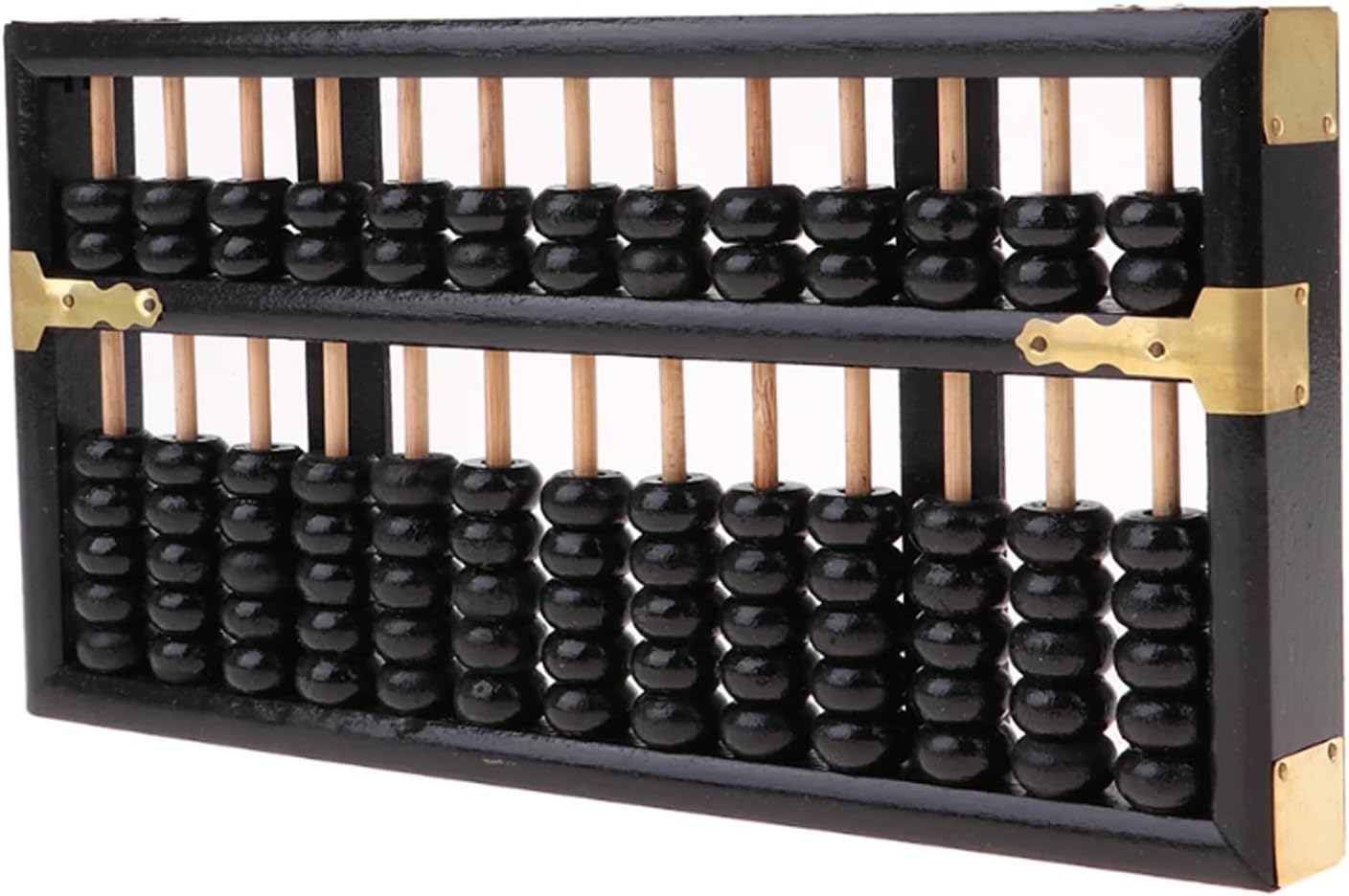 Abacus，Math Learning Tool，Chinese Abacus Chinese Abacus Math Calculation Tools Ancient Calculator Wooden 13 Rows Counting For Boys Girls Beginners Elementary (Color : Black a)
