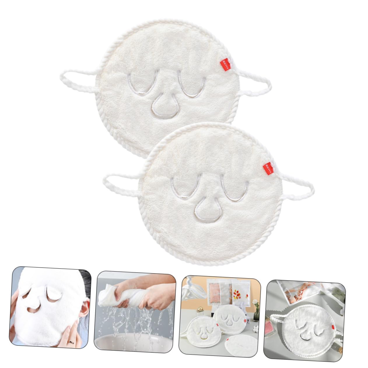 minkissy 8 Koralle Gesichtstuch Hautpflegemasken Wiederverwendbare Maske Blattmaske Wiederverwendbare Gesichtstuchmasken Gesichts- Spa Korallenvlies Gesichtsmaske