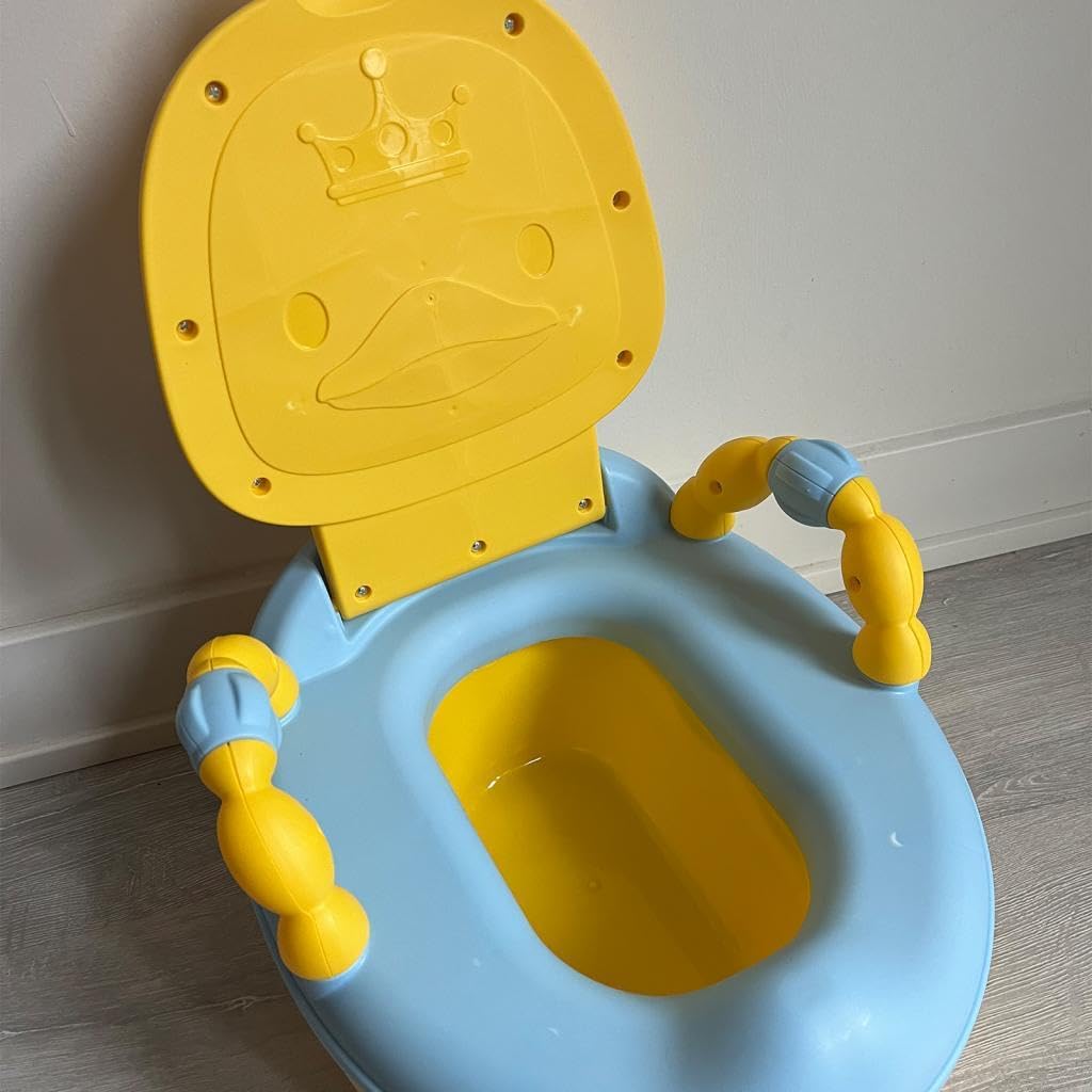 Kindertoilette Töpfchen Trainingsstuhl Toilettensitz mit Ergonomischem Design Spritzschutz Und Herausnehmbarem Einsatz aus PP Material für, Gelb