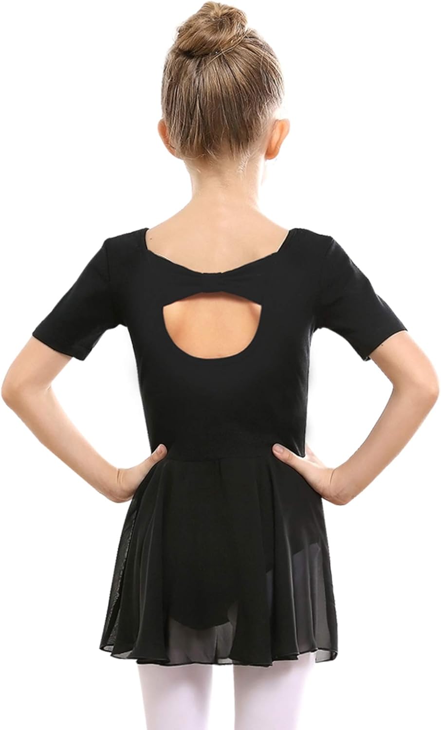 Stelle Ballet Leotards for Girls Dance Leotard with Skirt Toddler Ballet Outfit Criss-Cross Bow Back (Little/Big Kid)