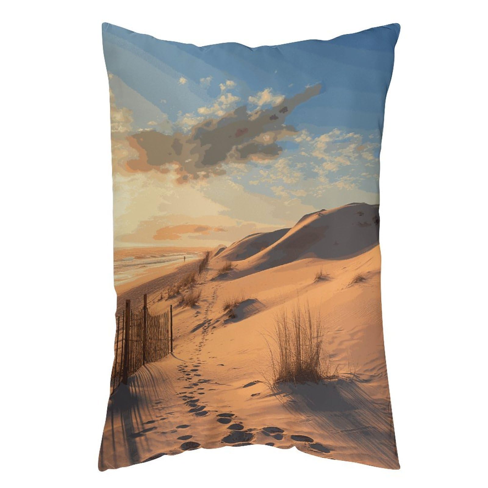 FekiLoot Sand Dunes Throw Pillow Cover Soft Pillowcase with Hidden Zipper Lumbar Decorative Throw Pillow Covers Luxury Cozy Pillows Shams Rectangle Cushion Cases