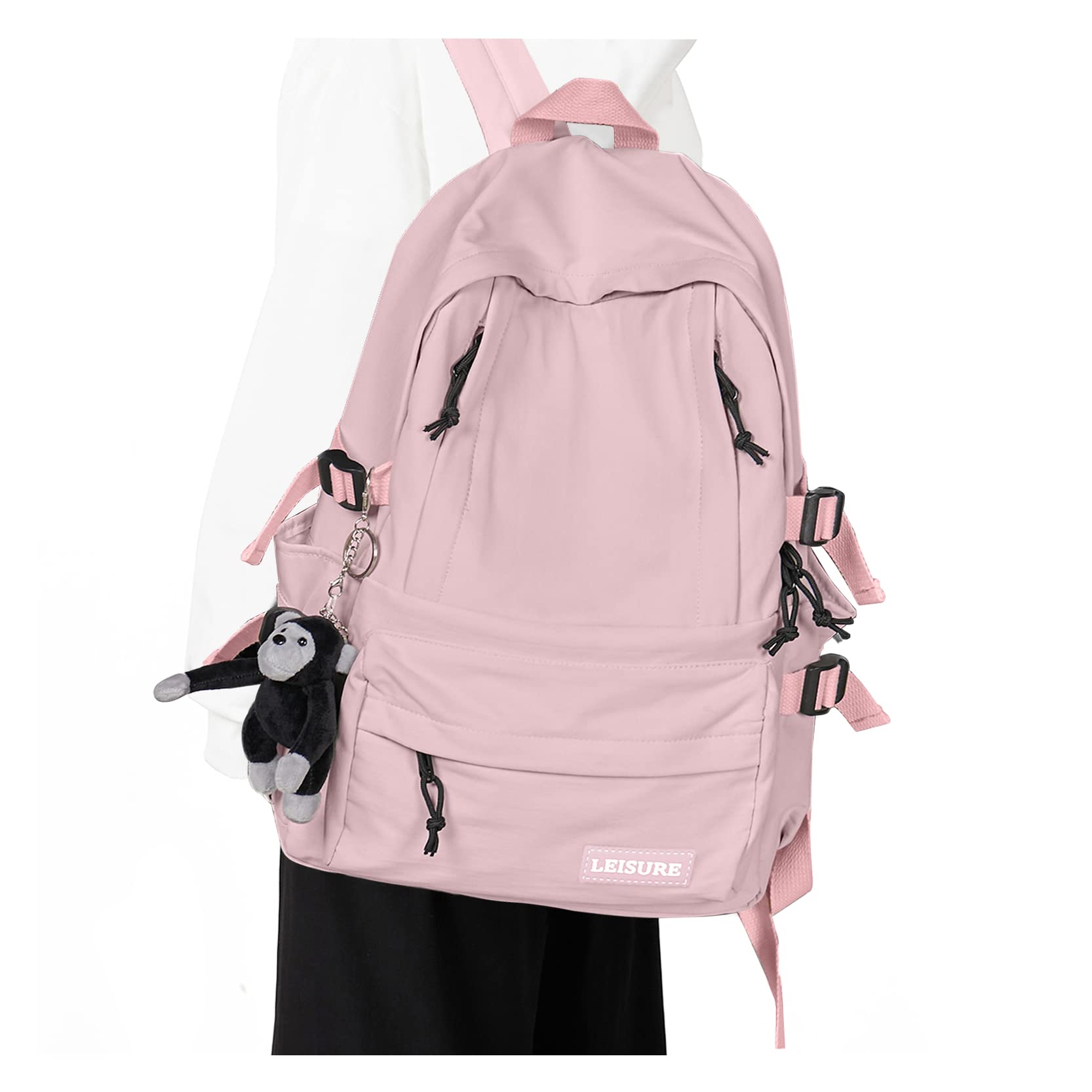 School Backpack For Men Women,Black Bookbag School Bags For Boys Girls, Travel Rucksack Laptop Backpack fit 15.6" Laptop