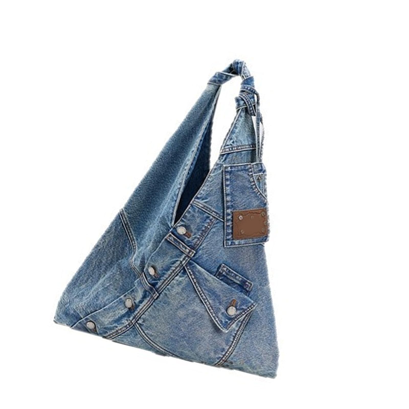 Hobos - Borsa a tracolla da donna, in denim, casual, con manico superiore, con tasche multiple