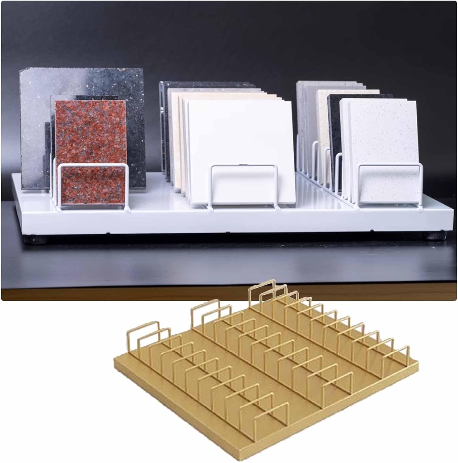 Amazon.com: Desktop display Metal Rack, Freestanding Sample Display ...