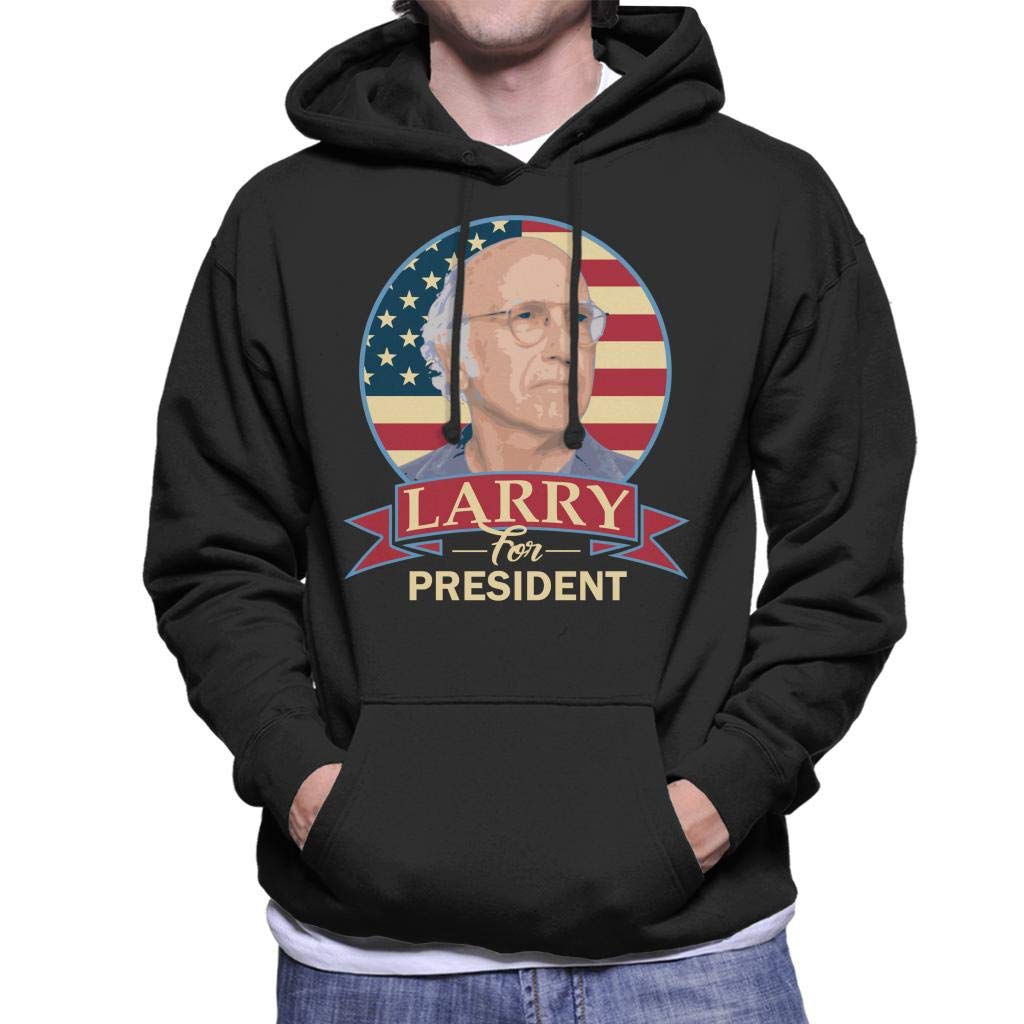 Curb Your Enthusiasm Larry David for President Men's Hooded Sweatshirt Black