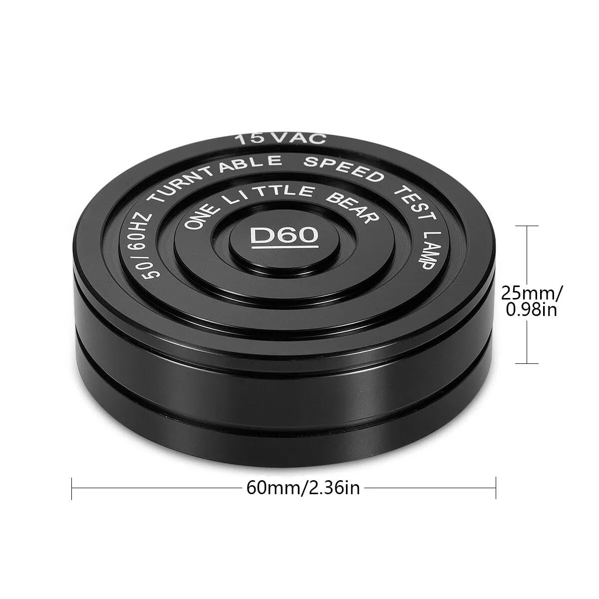 Nobsound Luz estroboscópica de velocidad estroboscópica de 50/60 Hz + disco de tacómetro para reproductor de registro LP Turntable