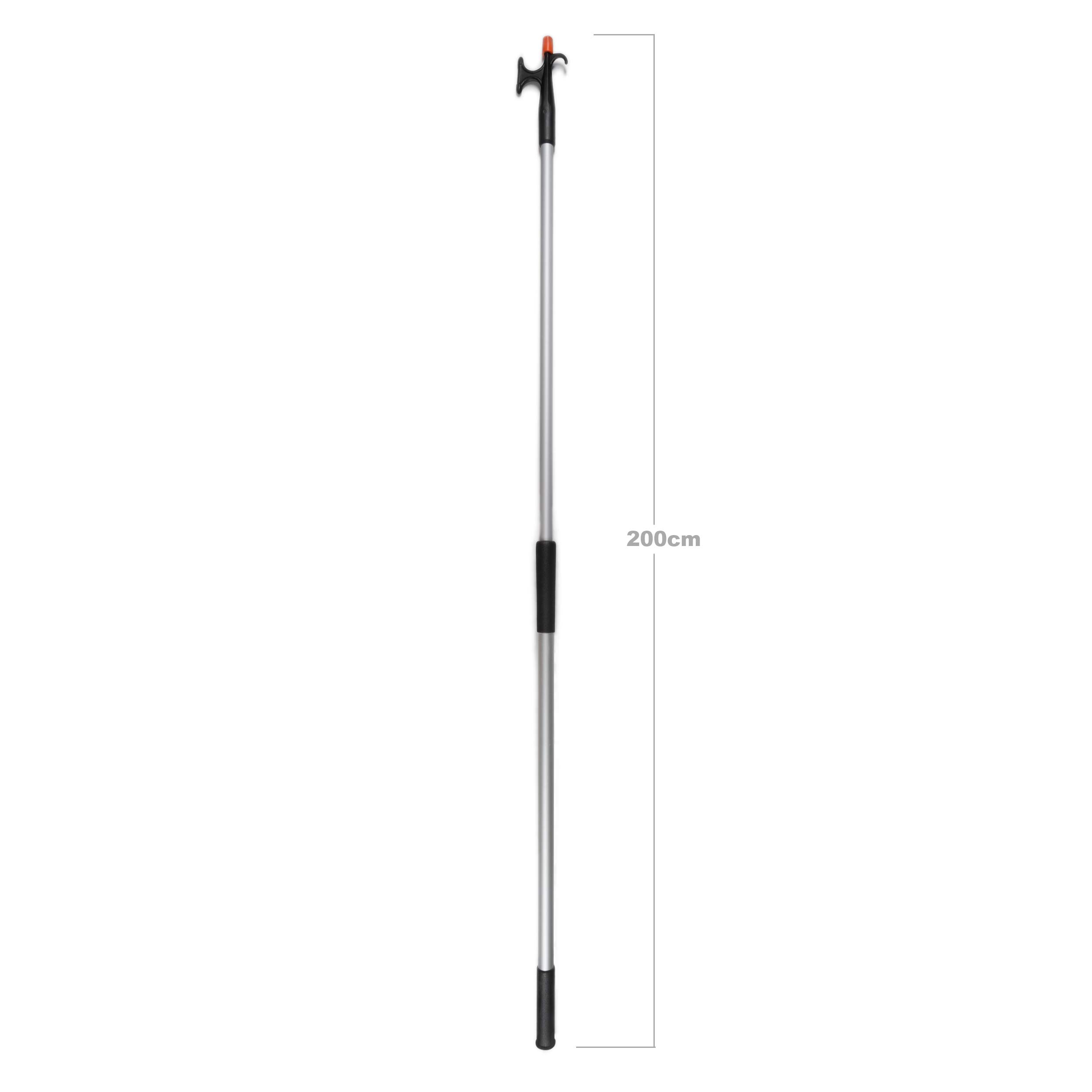 Profi Teleskop Bootshaken | 120 bis 200 cm teleskopierbar | schwimmfähig | Aluminium | mit spezieller Softspitze | ausziehbar | arretierbar