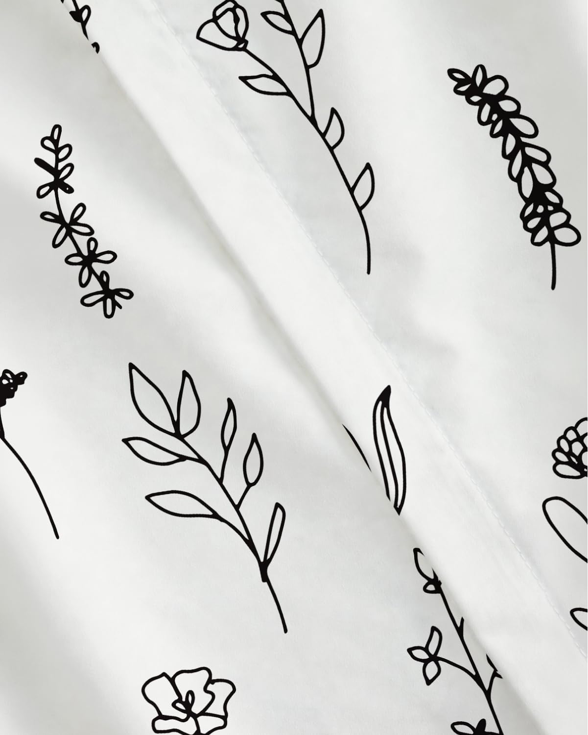 Duvet Cover Queen Size - Soft Printed Duvet Cover - 3 Piece - Plants