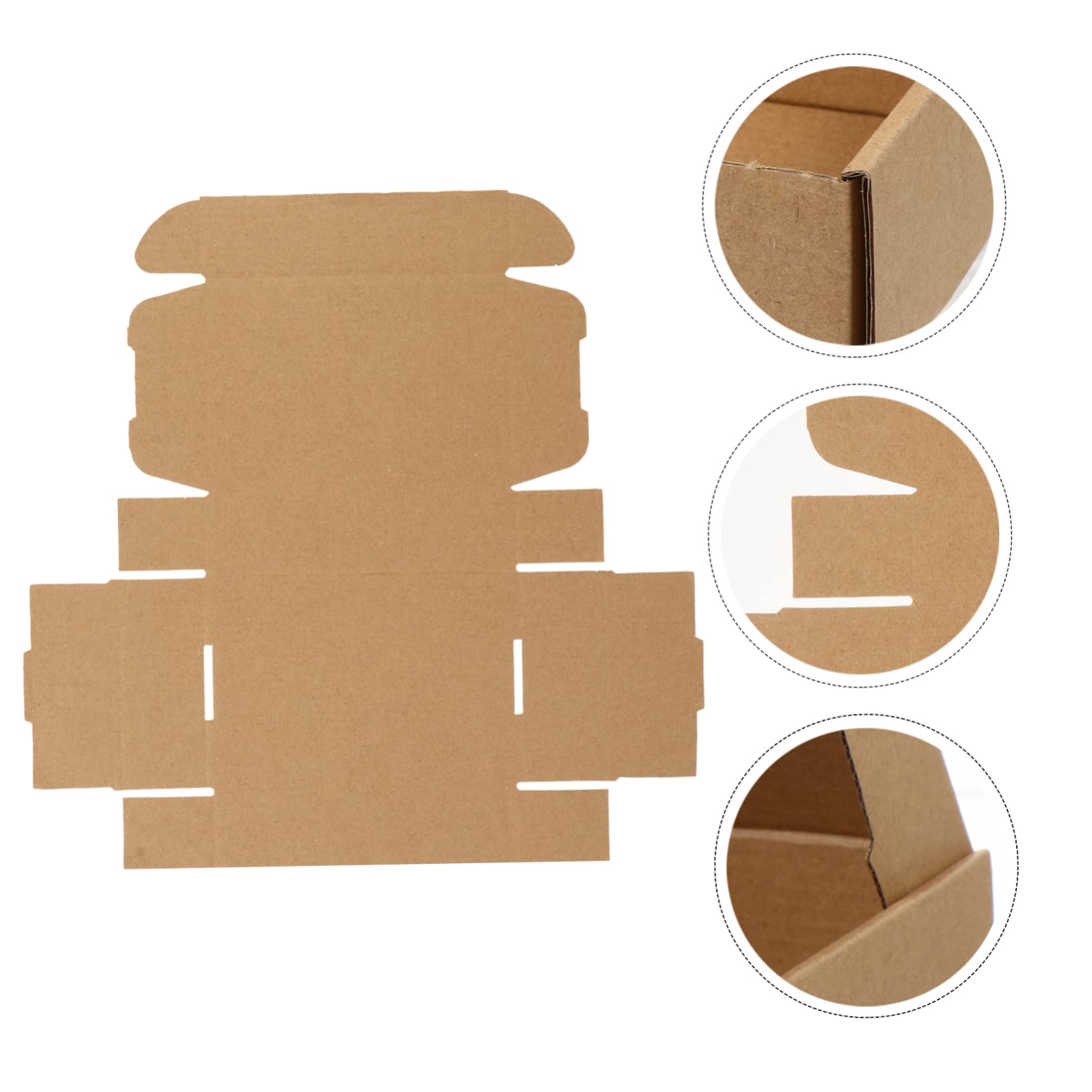 HOMSFOU 50 Piezas Cajas de Cartón Plegables para Mudanzas y Almacenamiento Caja de Embalaje Kraft Resistentes y Reciclables para Artículos
