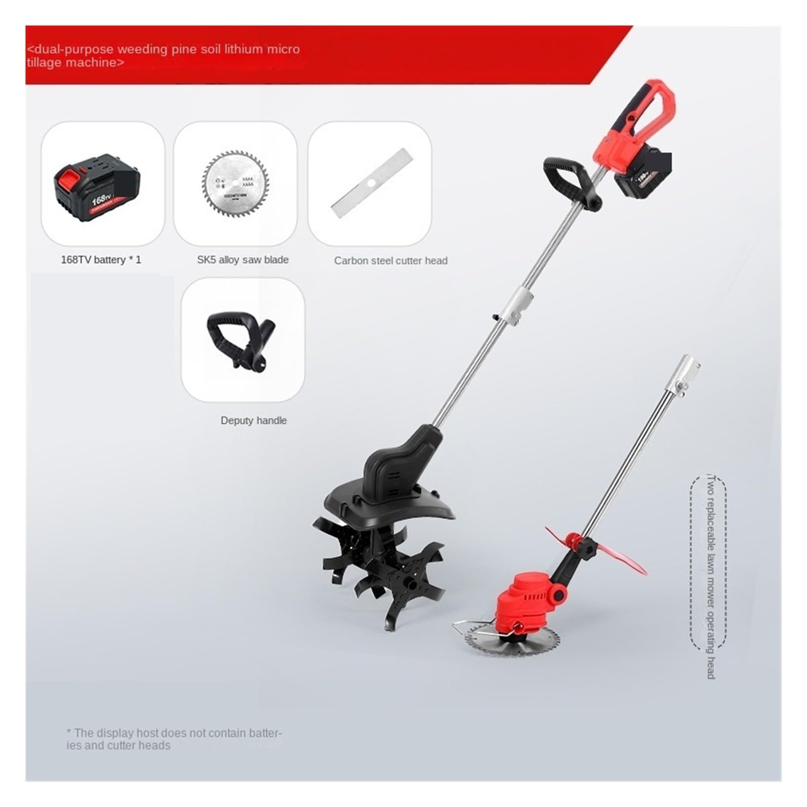 Cortacésped Eléctrico Pequeño For Suelo Agrícola, Microcultor Rotativo For Aflojar El Césped, Deshierbe, Batería De Litio, SoilTiller Potente Y Eficiente
