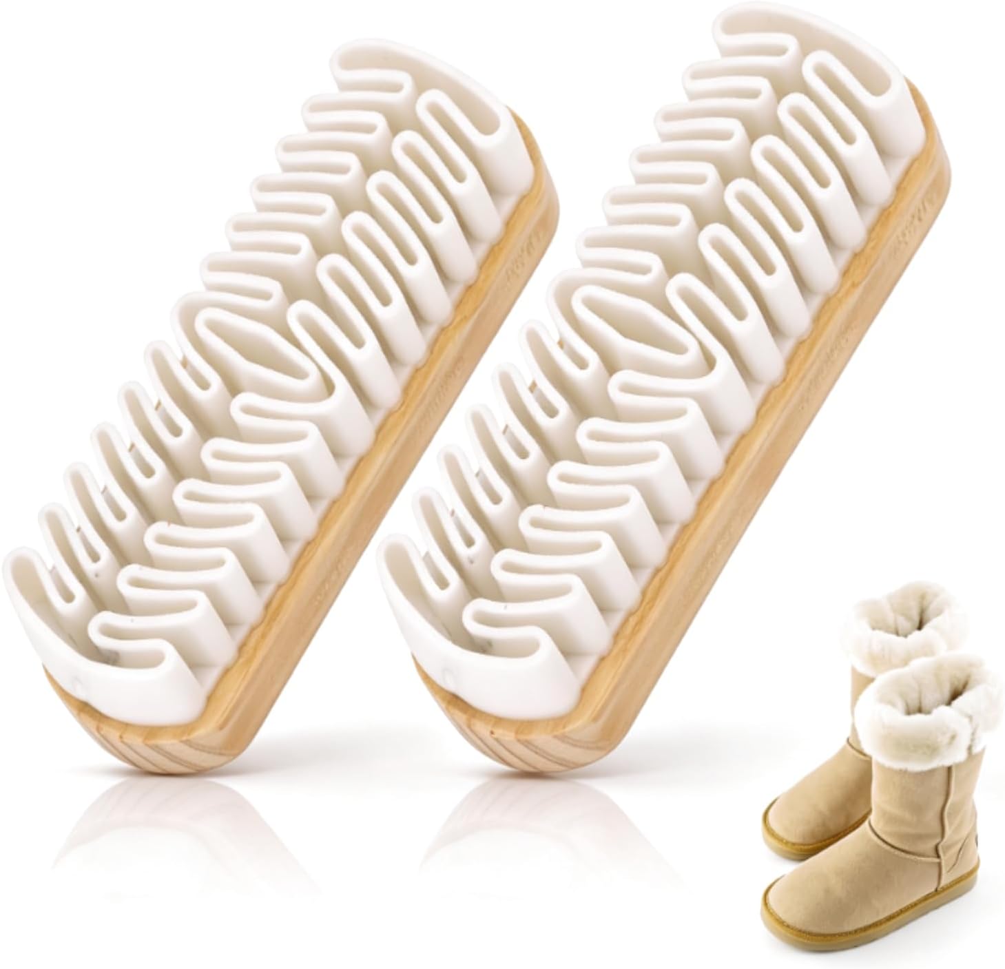 Suede Brush, Snow Boots Suede Brush, 2 Pcs Snow Boots Brushes Shoes Cleaner Crepe Brushes Matte Shoes Scrubber Cleaner for Dress Shoes and Boot Care