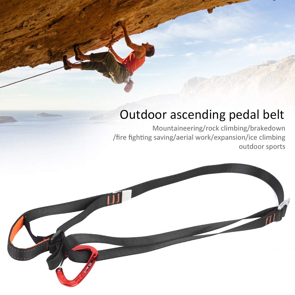 VGEBY Correa Ascendente para Escalada, Cinturón de Pedal Ajustable, Resistente a la Fricción, Elevador de Montañismo