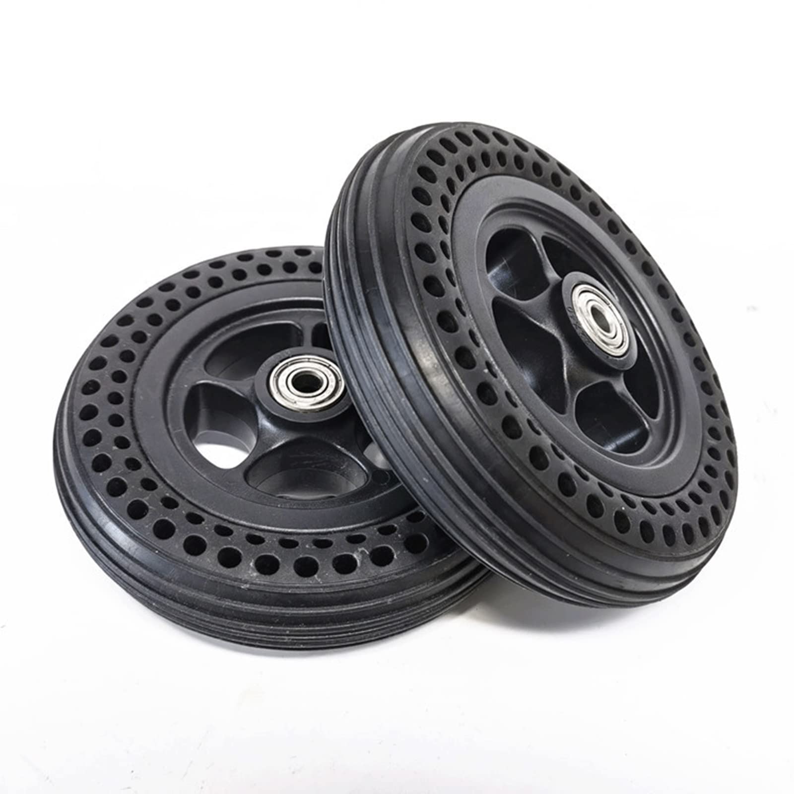 Rueda De Repuesto De Goma Para Silla De Ruedas De 6 Pulgadas, 2 Piezas De Rueda Delantera Para Silla De Ruedas Rueda De Panal De Abeja, Conjunto De Rueda De Neumático Sólida Para Sillas De Ruedas