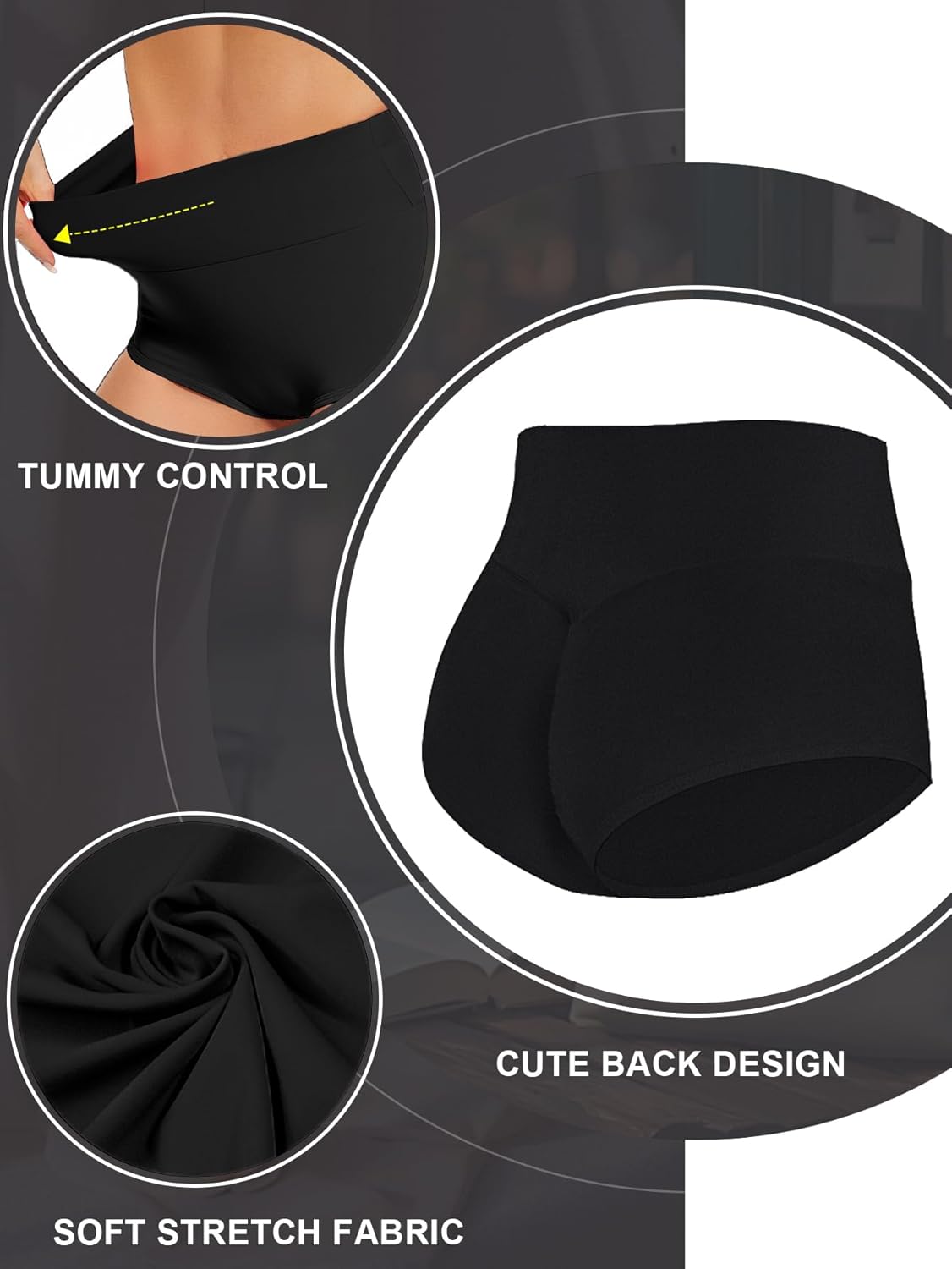 Cut Out Yoga Shorts Booty Butt Lifting Scrunch Shorts High Waisted Workout Gym Active Hot Pants - Image 2