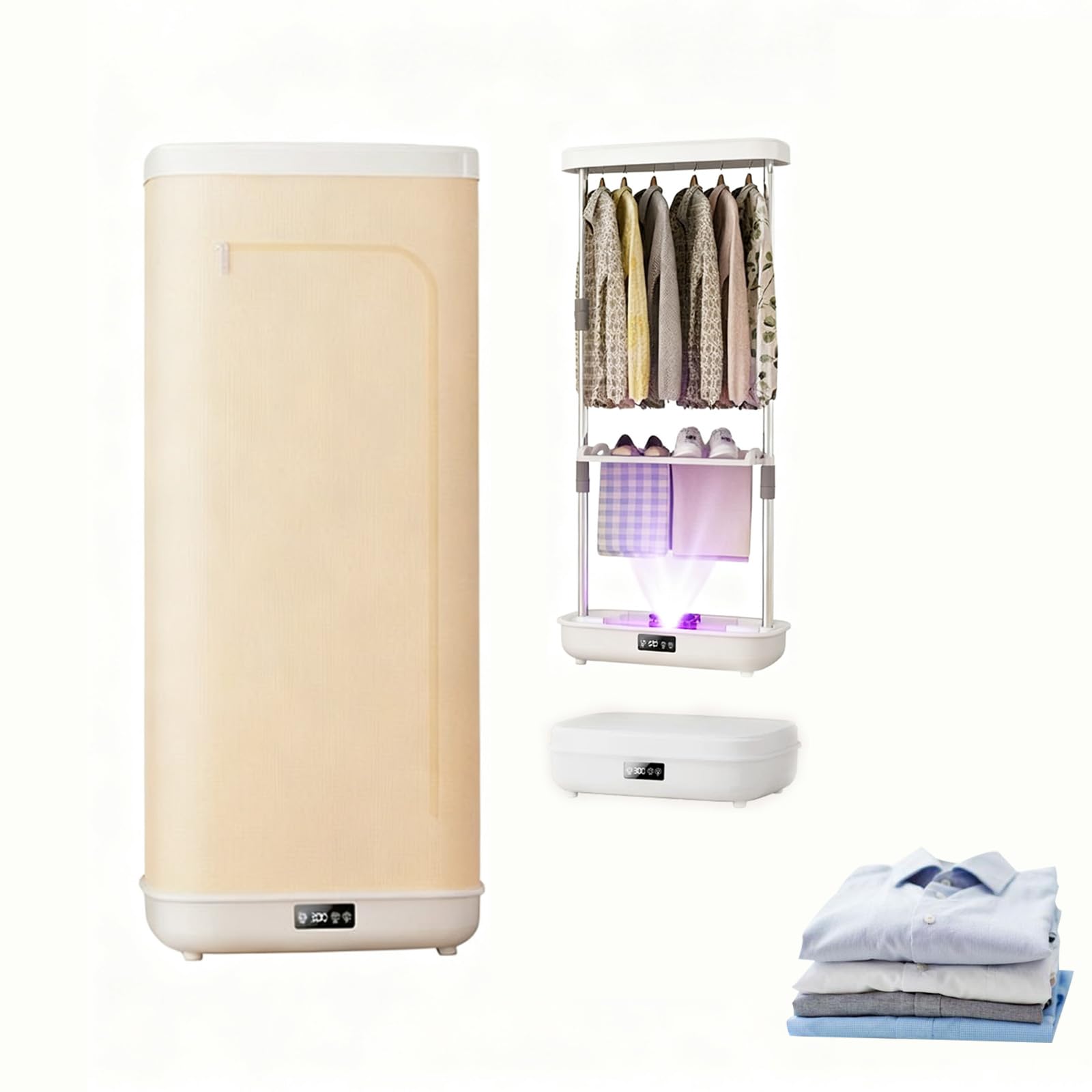 Secadora portátil, Secado De Ropa, con Control Remoto, Temporizador Inteligente, circulación de aire caliente de 360°, no requiere instalación, Esterilización UV, Uso En Casa Y Caravanas