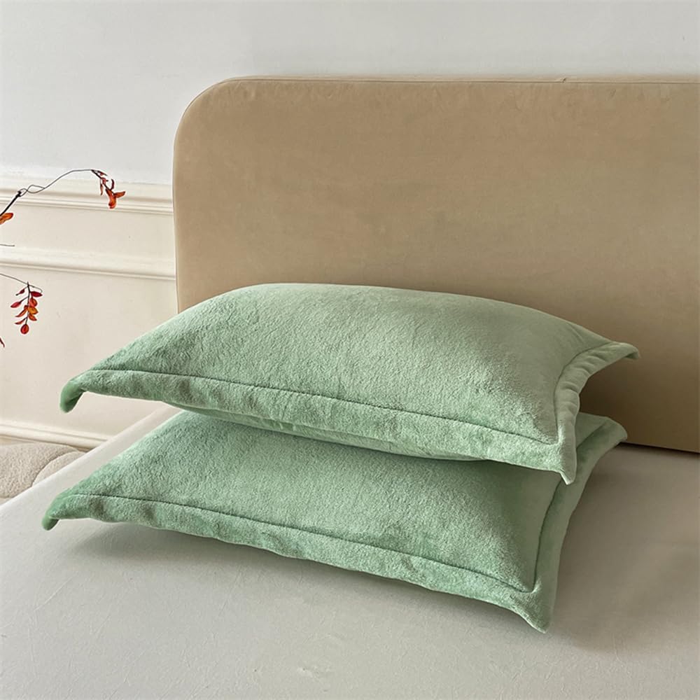 Flannel Pillow Cases King Size Set of 2,Super Soft and Cozy Fuzzy Fleece Pillow Case Cover 20 x 36 Inches with Zipper Closure,Luxury Fluffy Plush Pillow Pillowcase for Fall and Winter,Purple