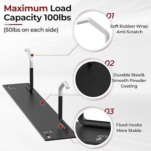 Miniatura 3 de Soporte de pared para almacenamiento de bicicletas - Soporte de pared resistente para colgar bicicletas - Soporte vertical de bicicleta para garaje