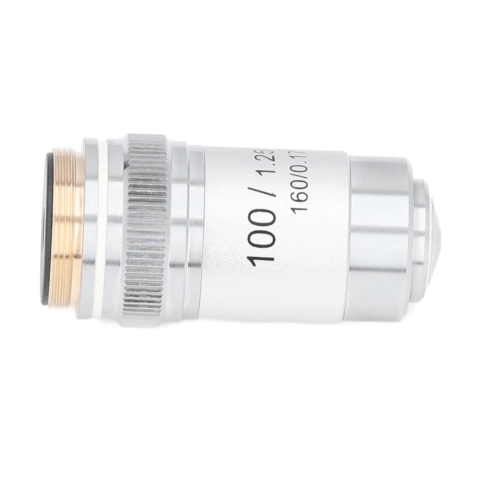 Obiettivo Microscopio 100X Acromatico ad Immersione in Olio, 1.25 Apertura Numerica, Filettatura 20,2mm, per Laboratorio e Medicina