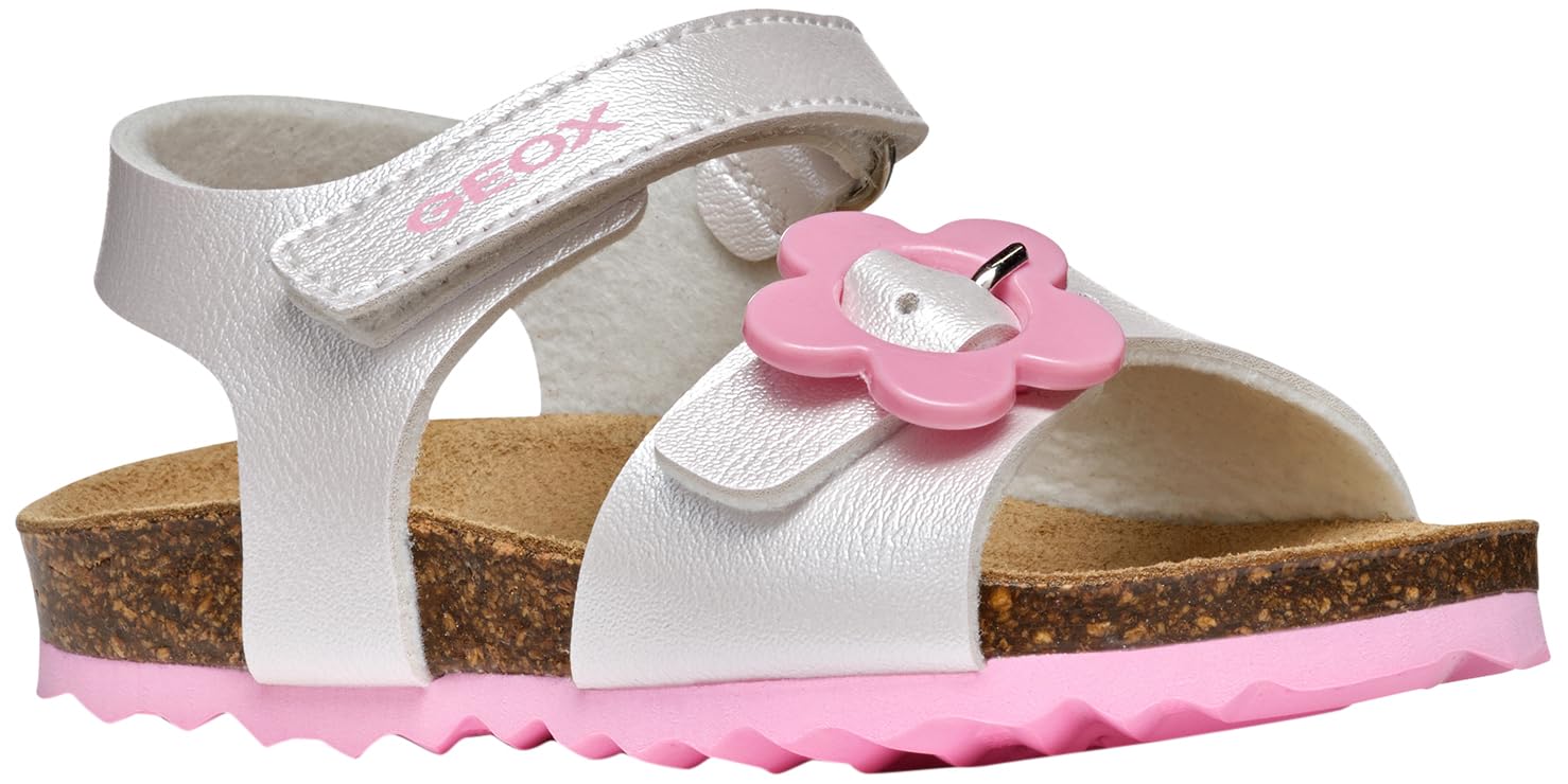 Geox Baby B Sandal CHALKI Girl, White, 3.5 UK Child