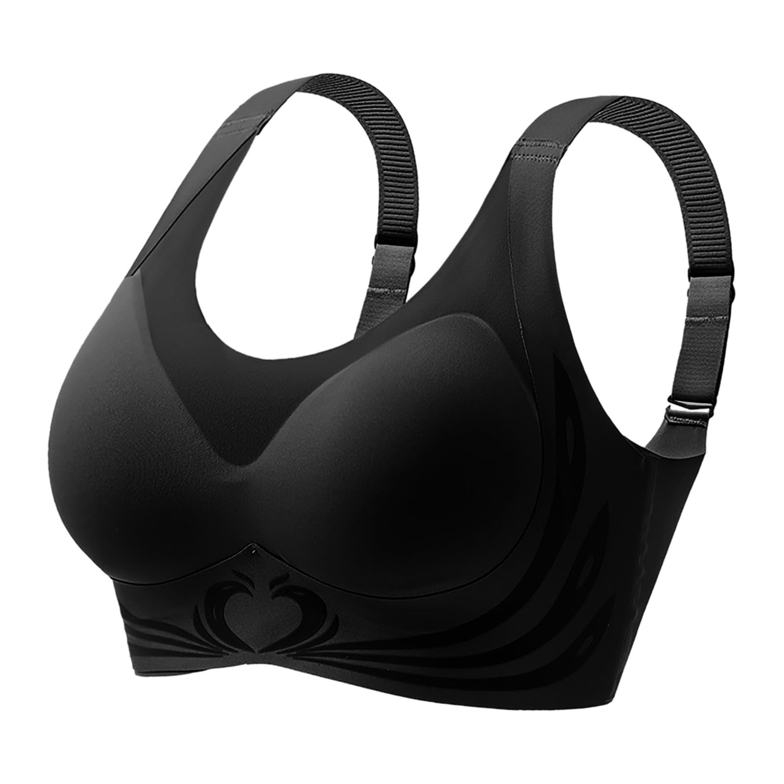 Womens Push Up Support Plus Size Ladies Non Wired Bra T Shirt Bra Comfort Seamless Workout