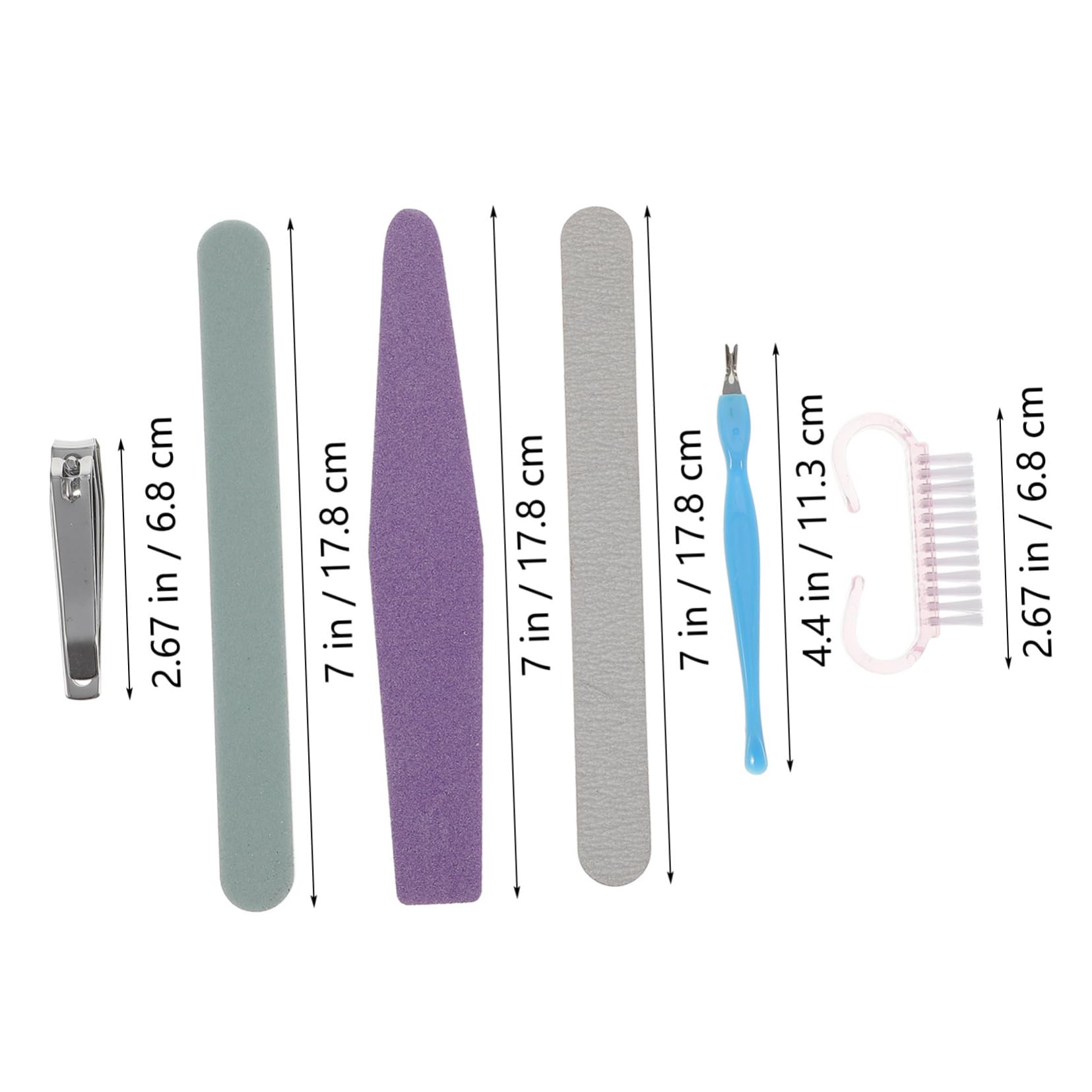 Outanaya 2 Sets Nail Clipper and File Set Durable Nail Trimming Tools for Home and Travel Ergonomic Design for Easy Use Present Random Color