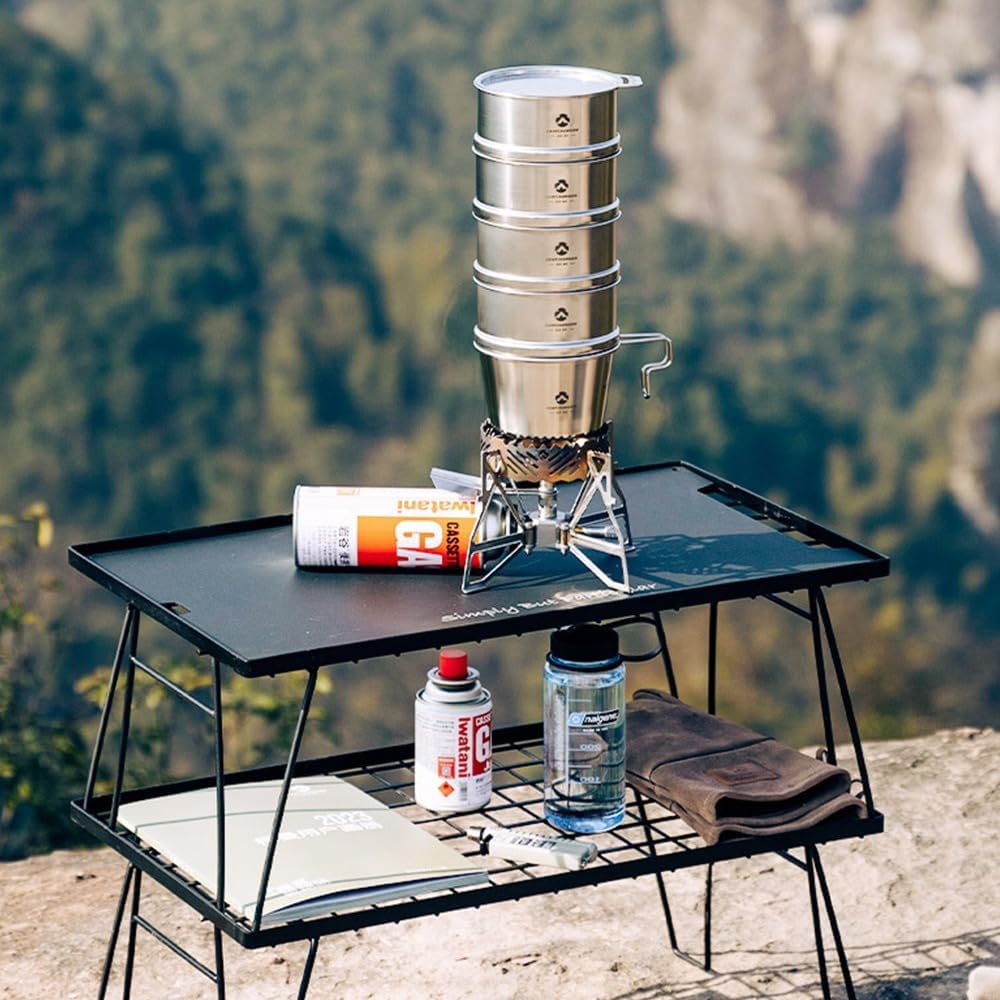 Stainless Steel Cup, Deep Camping Mug with Handle for Cooking, Hiking, Picnic and Campfire Use, Portable Cup for Drinking and Food Preparation
